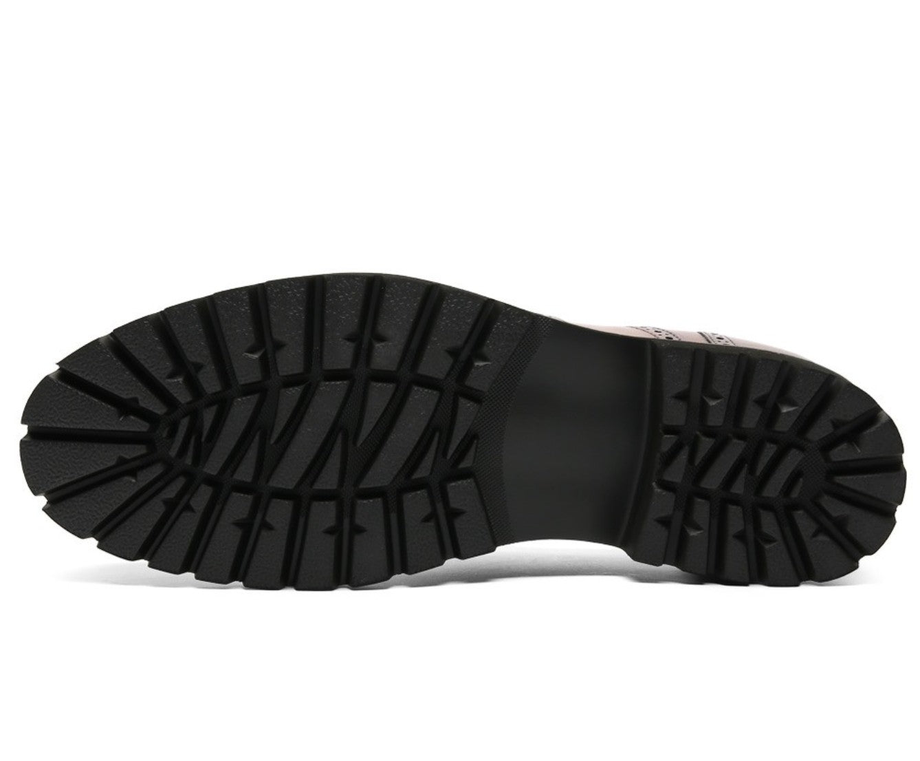 Black sole of a shoe on a white background